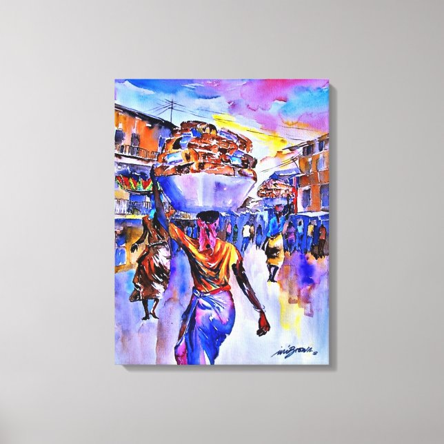 Agege Bread by Ini Brown Canvas Print (Front)