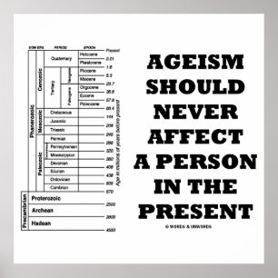 Ageism Should Never Affect A Person In The Present Poster