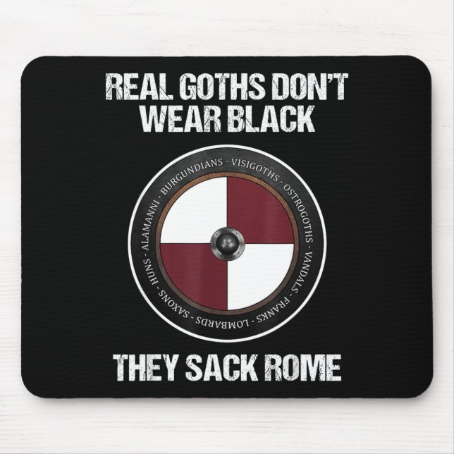 Agema Apparel Uni-adults Medieval History , Black, Mouse Pad (Front)