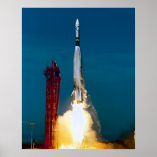 Agena Target Vehicle Launch as part of Gemini 12 Poster