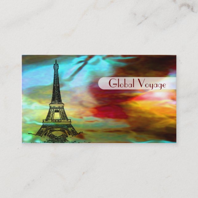 Agence de voyages Carte de visite Tour Eiffel (Devant)