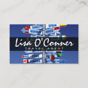 Agence de voyages moderne Carte de visite de soci