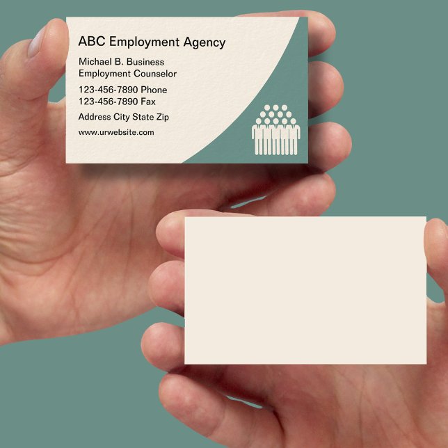 Agence du travail moderne Cartes de visite (Créateur téléchargé)