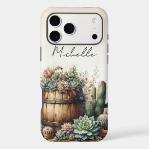 Agencement Rustique de Succulentes et Cactus