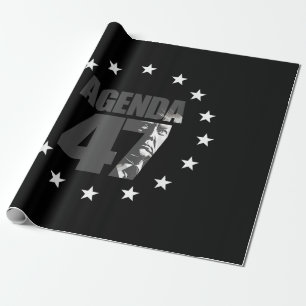 Agenda 47 Patriotic Trump Re-Election Campaign Des Wrapping Paper