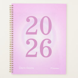 Agenda annuel grand format Aura Bubble Gum