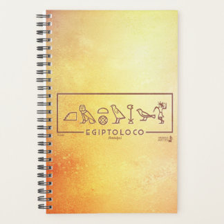 Agenda egiptoloco retro jeroglíficos