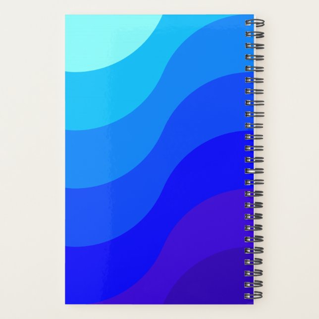 Agenda Espiral com Foto Desenho Degrade Azul (Back)