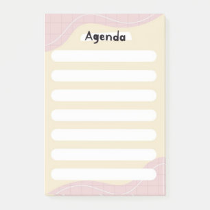 Agenda List Post-it Notes