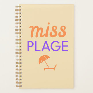 Agenda Miss Plage. Idée cadeau Vacances