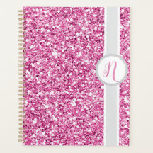 Agenda Monogramme Pailleté Rose