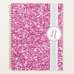 Agenda Monogramme Pailleté Rose