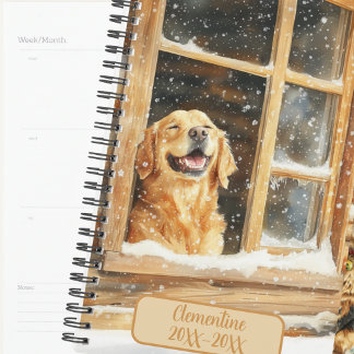 Agenda non daté Chien Retriever doré 
