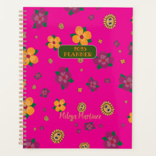 Agenda Planner Flowers Green 2025
