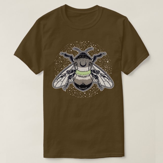 Agender Bee Proud LGBT Pride Flag T-Shirt (Design Front)