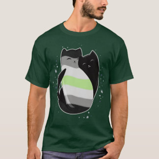 Agender Cat LGBT Pride Flag T-Shirt