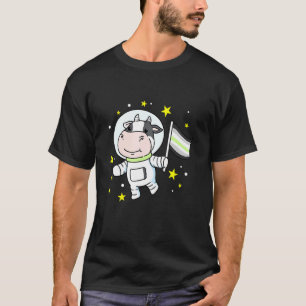 Agender Cow In Space Agender Pride T-Shirt
