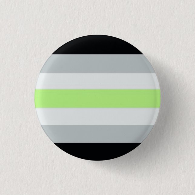 Agender flag 1 inch round button (Front)