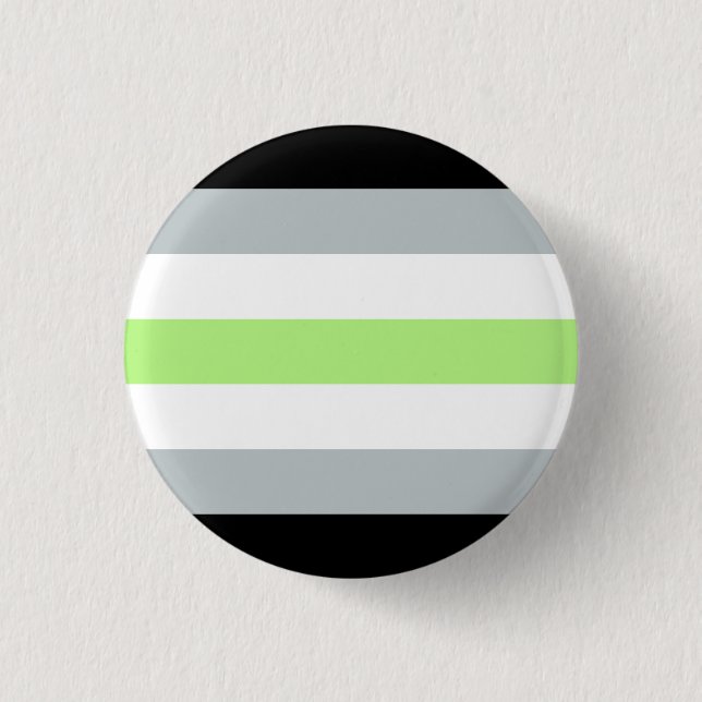 Agender Flag Badge 1 Inch Round Button (Front)