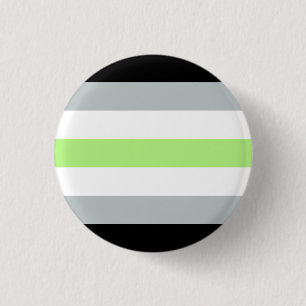 Agender Flag Badge 1 Inch Round Button