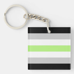 Agender Flag Keychain