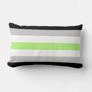 Agender Flag Throw Pillow