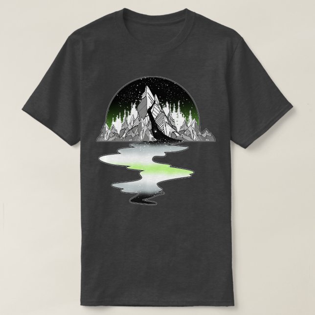 Agender Mountain River T-Shirt (Design Front)