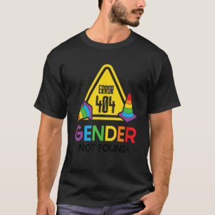 Agender Non Binary Pride Error 404 Gender Not Foun T-Shirt