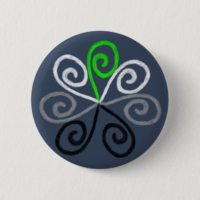 Agender Pride 2 Inch Round Button (Front)