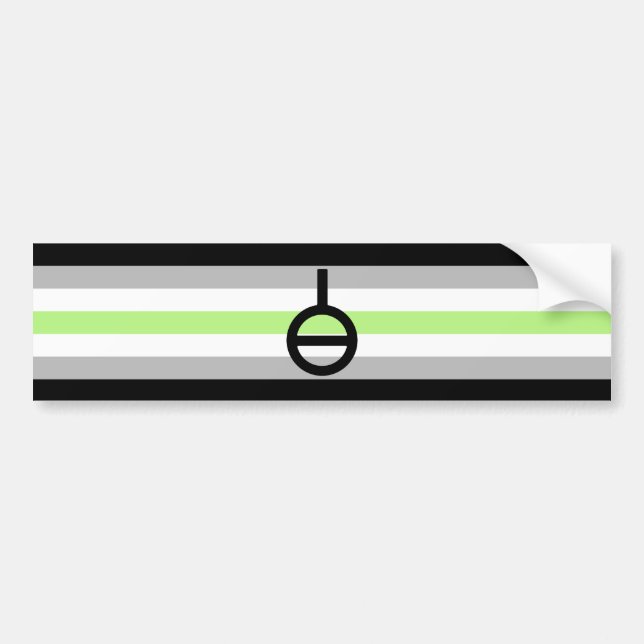 Agender Pride Bumper Sticker (Front)