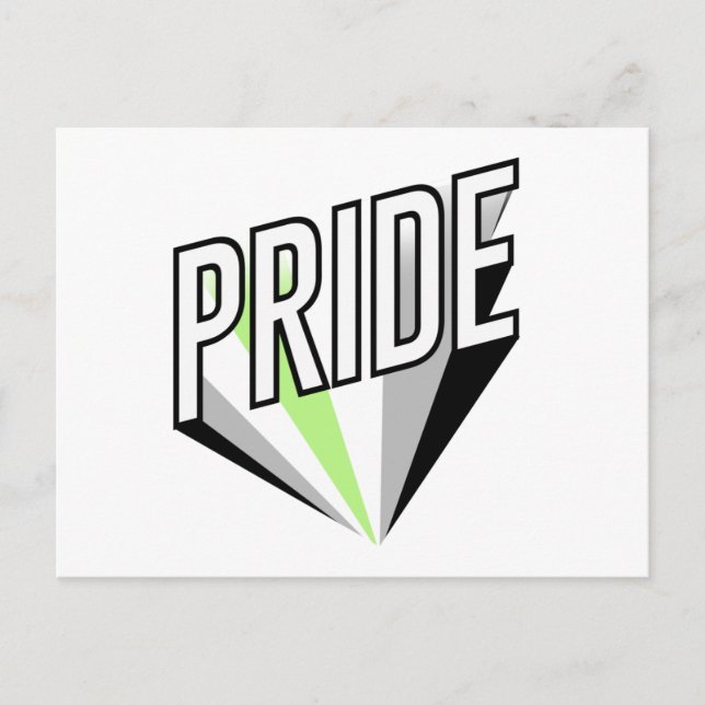 Agender Pride Burst Postcard (Front)