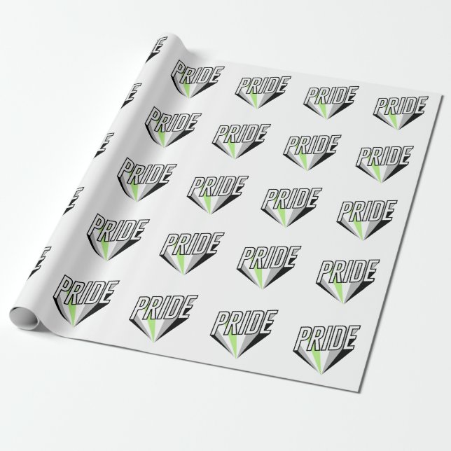 Agender Pride Burst Wrapping Paper (Unrolled)