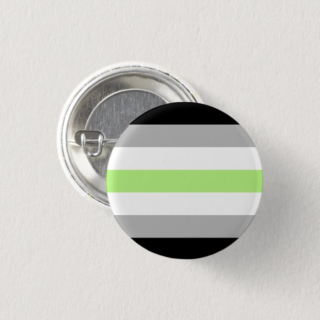 Agender Pride Flag 1 Inch Round Button (Front & Back)