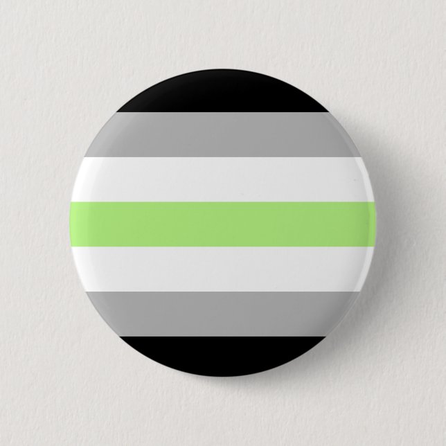 agender pride flag badge 2 inch round button (Front)