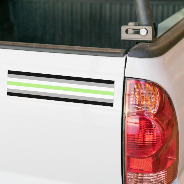 Agender Pride Flag Bumper Sticker (On Truck)