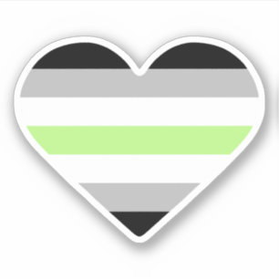 Agender Pride Flag Heart