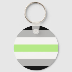 Agender Pride Flag Keychain