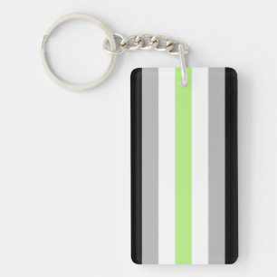 Agender Pride Flag Keychain