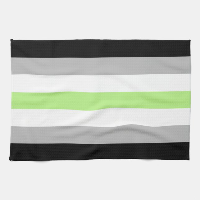 Agender Pride Flag Kitchen Towel (Horizontal)