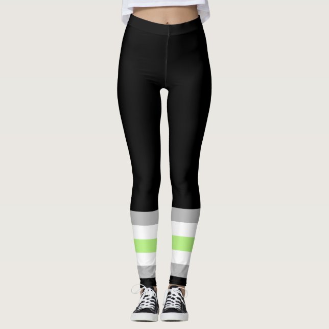 Agender Pride Flag Leggings (Front)