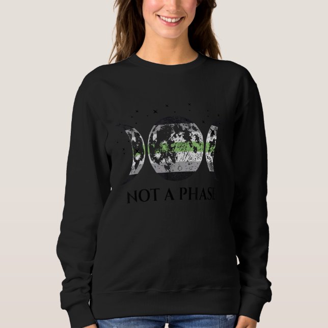 Agender Pride Flag Not A Phase Sweatshirt (Front)