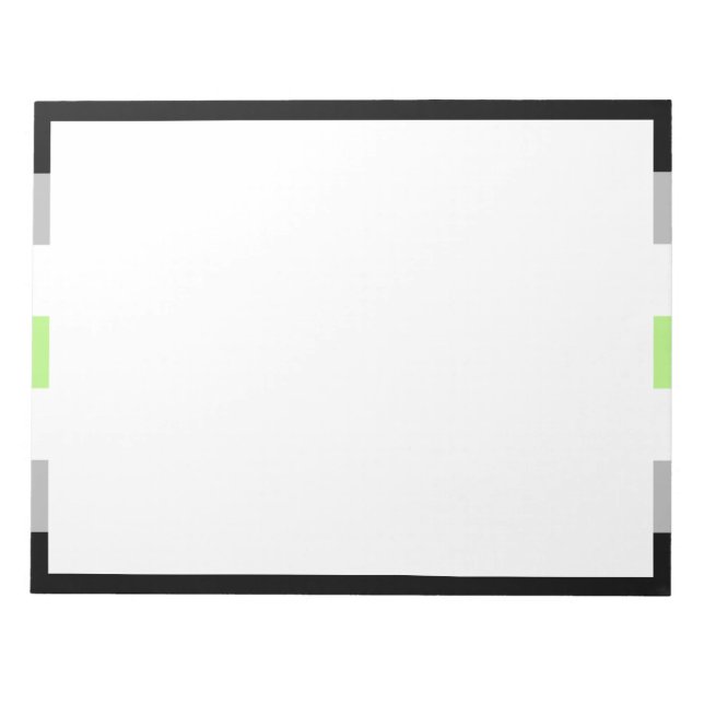 Agender Pride Flag Notepad (Front)