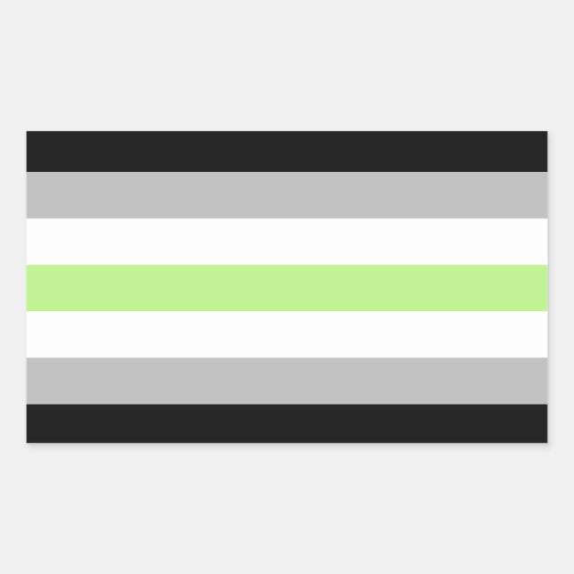 Agender Pride Flag Sticker (Front)