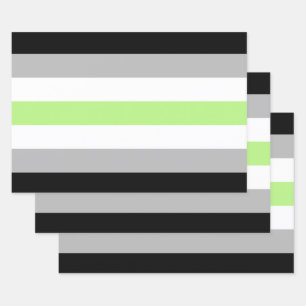 Agender Pride Flag Wrapping Paper Sheet