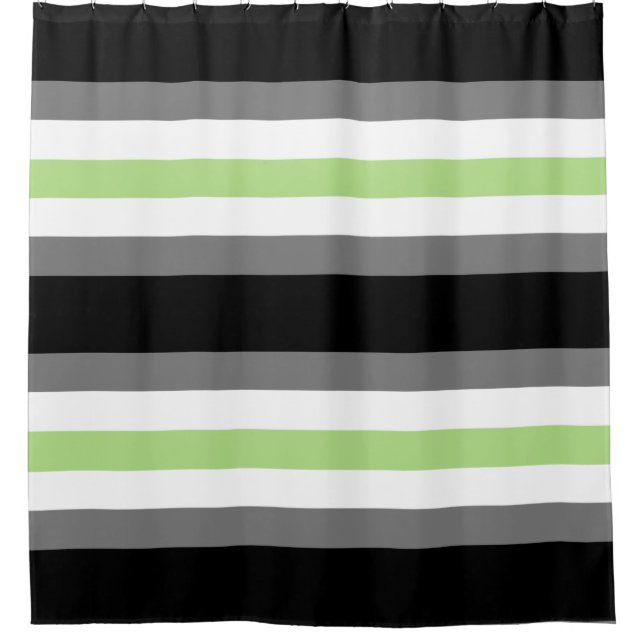 Agender Pride, LGBTQ Pride, Black Grey and Green (Front)