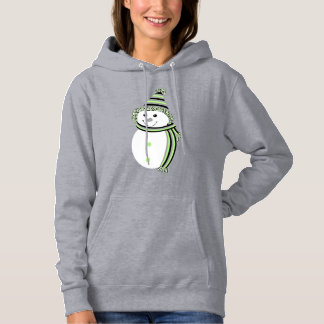 Agender Pride Snowman Snowperson Flag Green Hoodie