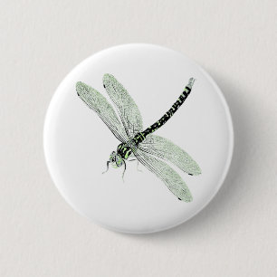 Agender Pride Vintage Dragonfly Art 2 Inch Round Button