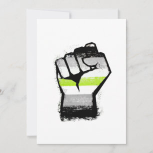 Agender Protest Fist Holiday Card