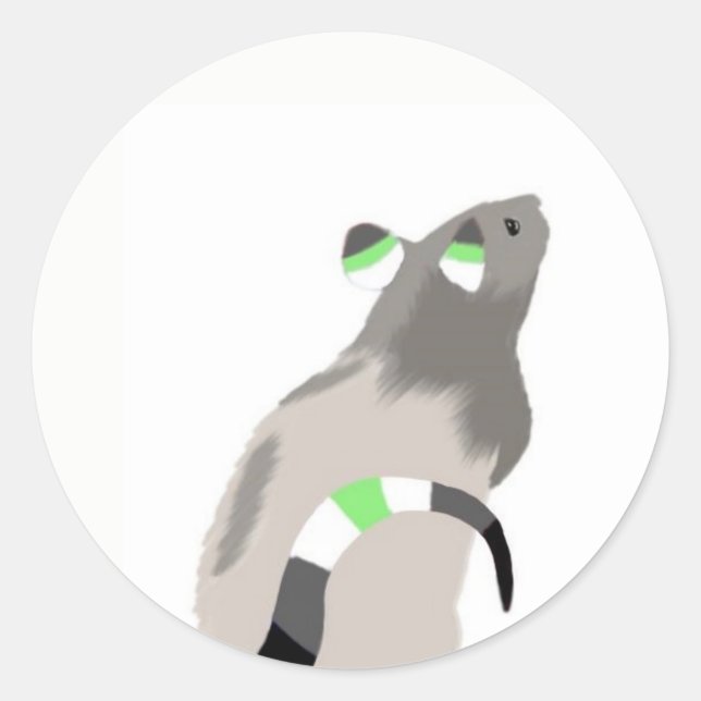 Agender Rat Classic Round Sticker (Front)