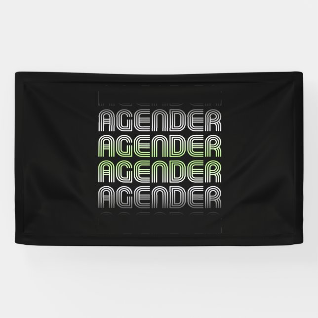 Agender Retro Pride Banner (Horizontal)